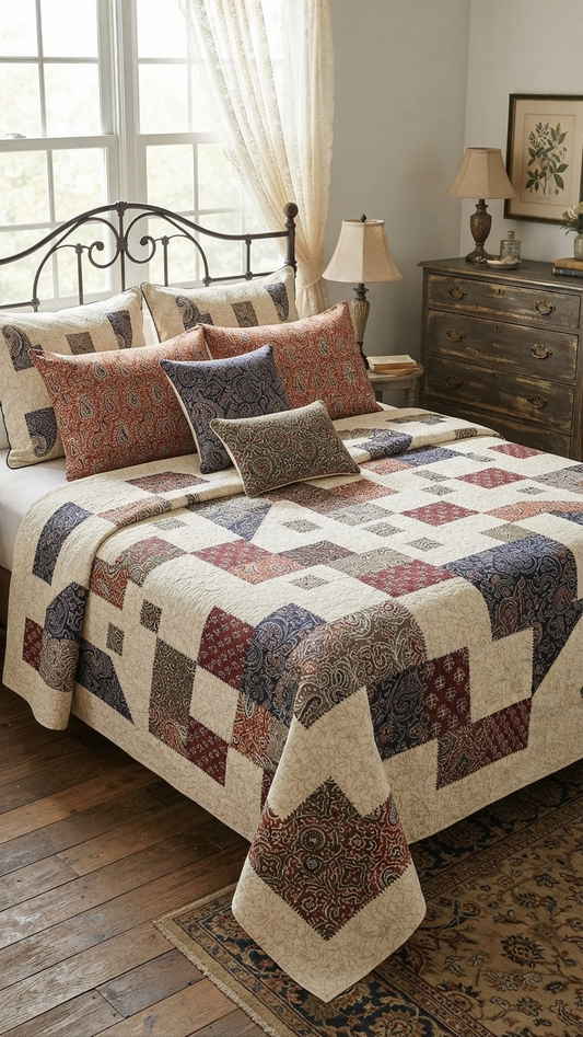 The Heritage Paisley Bedsheet Set (by The Woven Room)