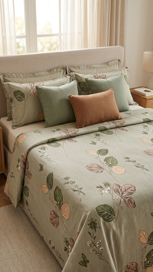 The Verdant Grove Bedsheet Set (by The Woven Room)