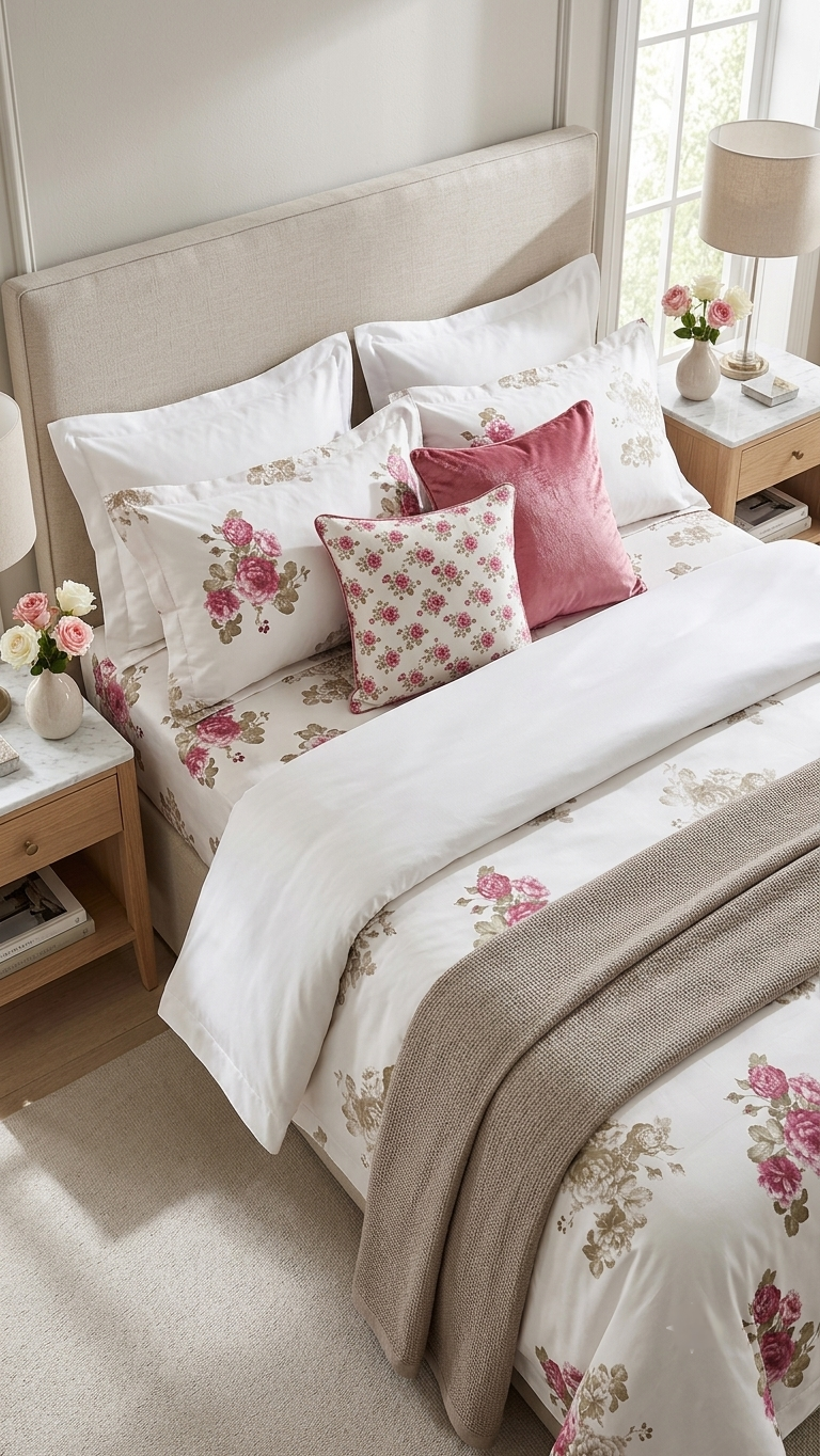 The English Country Rose Luxury Bedding Collection (by The Woven Room)