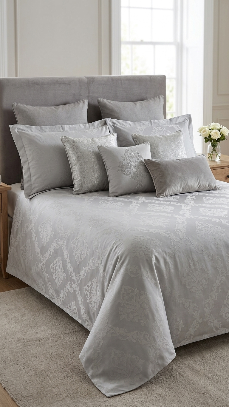 The Royal Damask Jacquard Bedding Set (by The Woven Room)