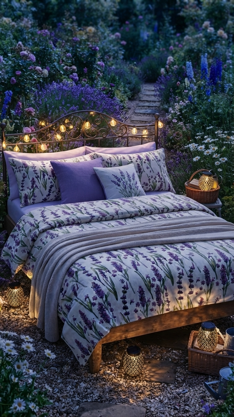 Provence Lavender Meadow Bedsheet set (by The Woven Room)