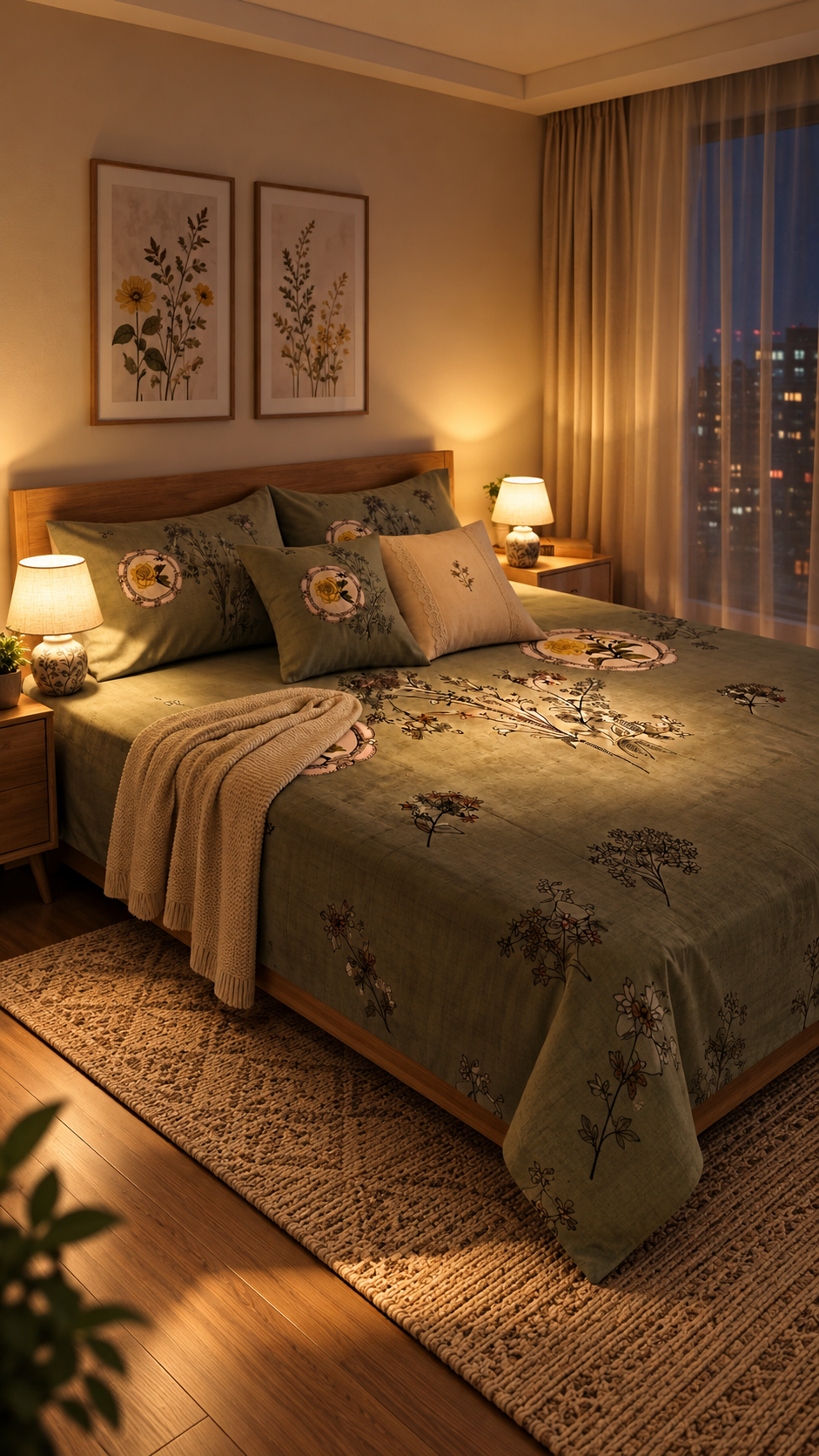 Vintage Sage Bedsheet Set (by The Woven Room)