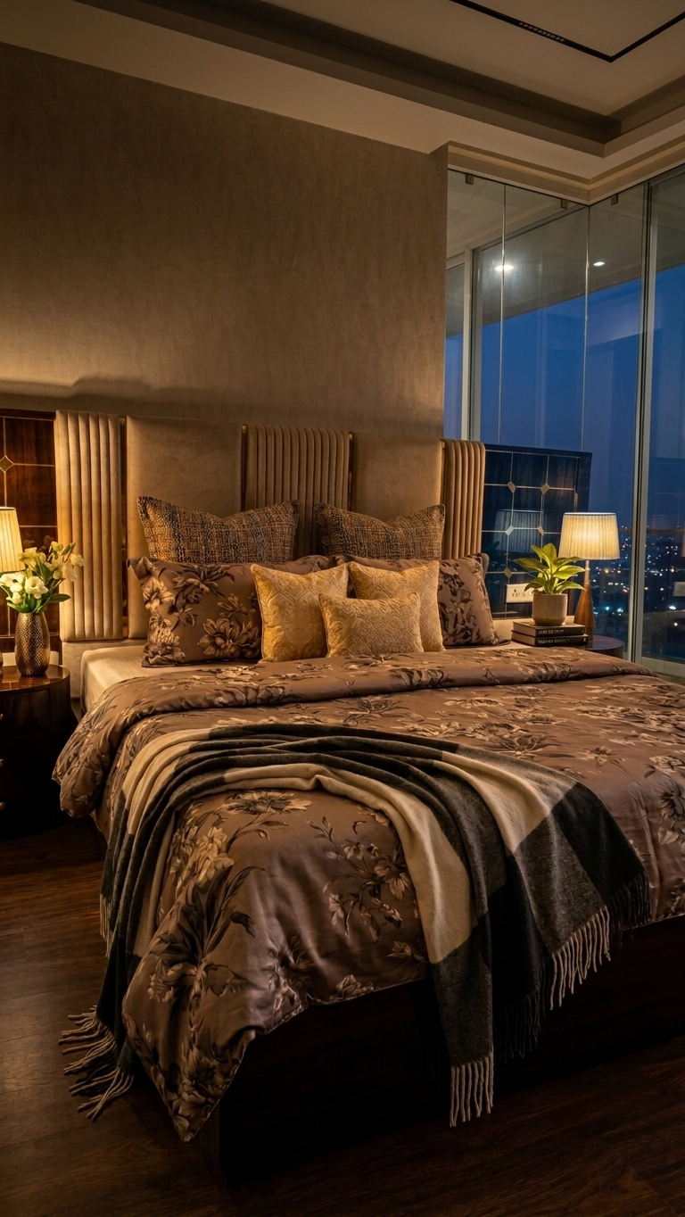 The Victorian Dusk Floral Bedsheet set (by The Woven Room)