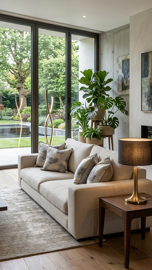 The Silver Foliage Silk Jacquard Cushion