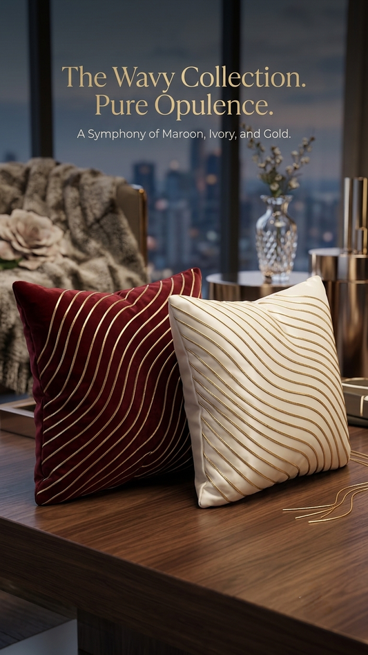 Aurelia Maroon Velvet Cushion Cover