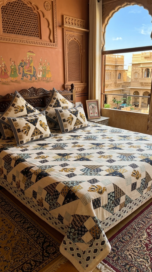 The Jharokha Heritage Sheet Set (by The Woven Room)
