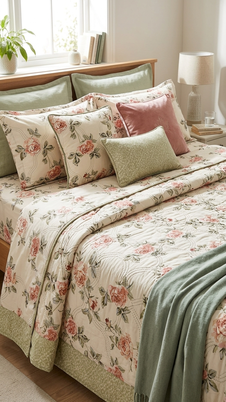 The Rosendale Heirloom Quilted Comforter (by The Woven Room)
