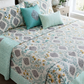 The Mint Botanical Chevron Bedsheet Set ( by The Woven Room)