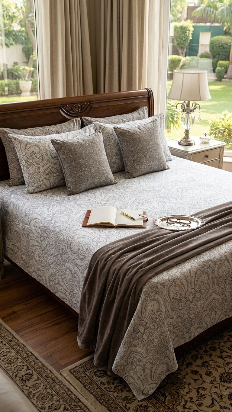 Taupe Paisley