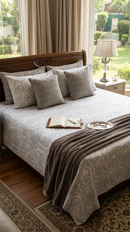 Taupe Paisley