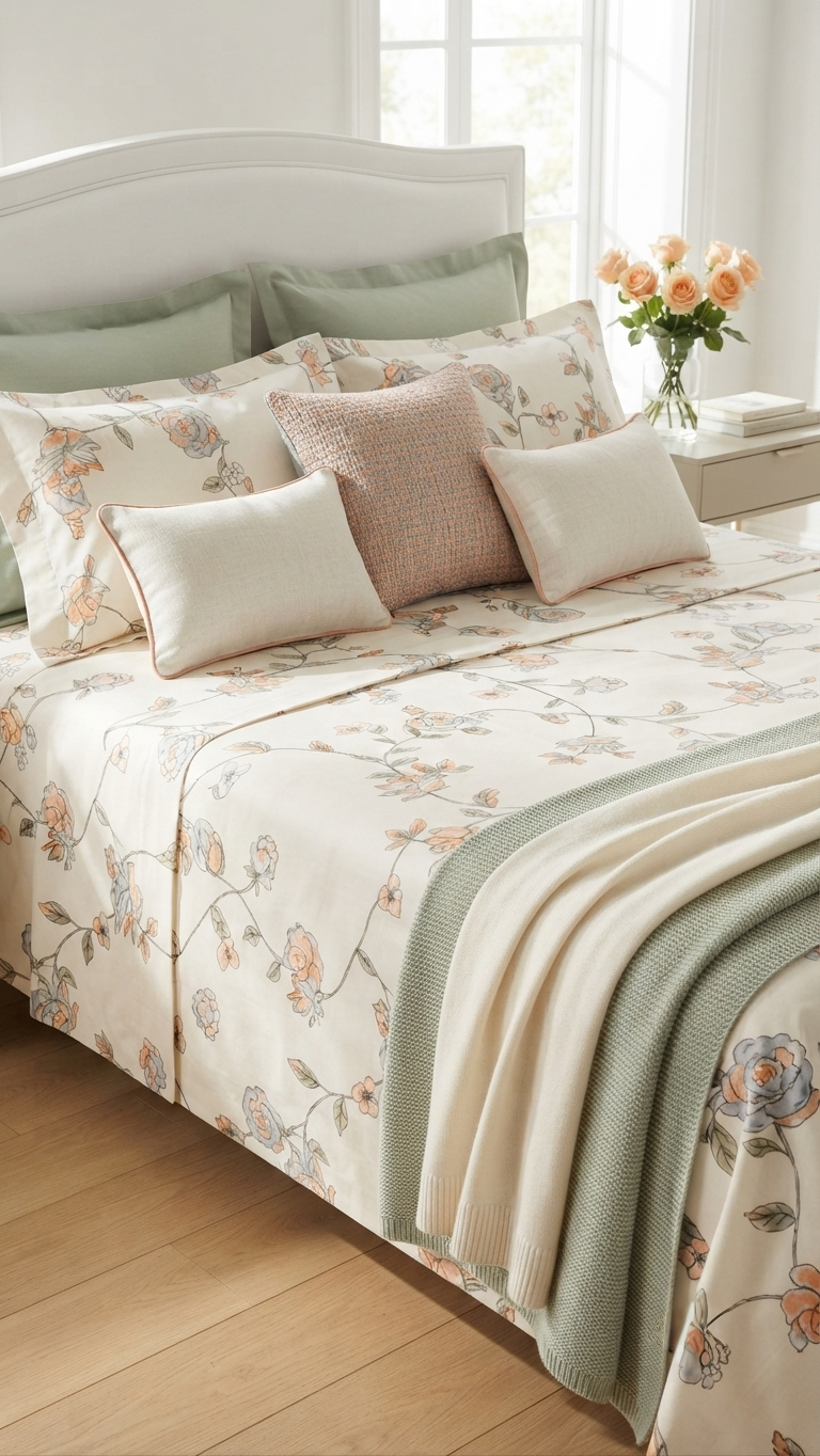 Vintage Meadow Bloom Sheet Set (by The Woven Room)