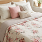 Vintage Rose Blossom Dual-Tone Cotton Bedsheet Set (by The Woven Room)