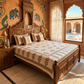 The Heritage Gulmohar Block-Print Cotton Bedsheet Set (by The Woven Room)