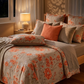 The Coral Peony & Chinoiserie Luxury Sheet Set ( by The Woven Room)