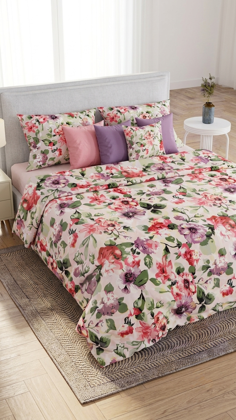 Enchanted Meadow Floral Bedding Set (by The Woven Room)