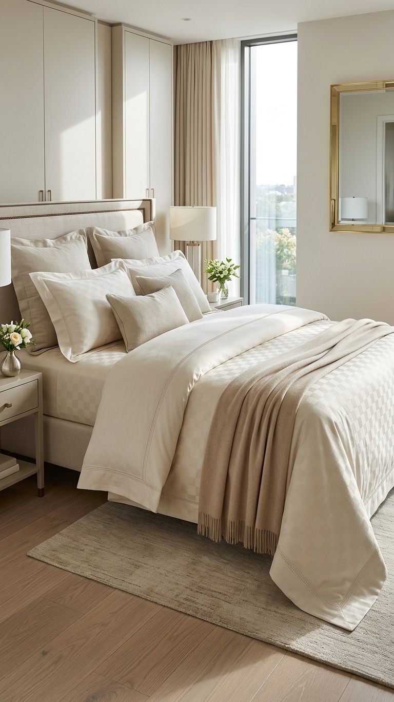 The Grand Damier Luxe Sateen Bed Set