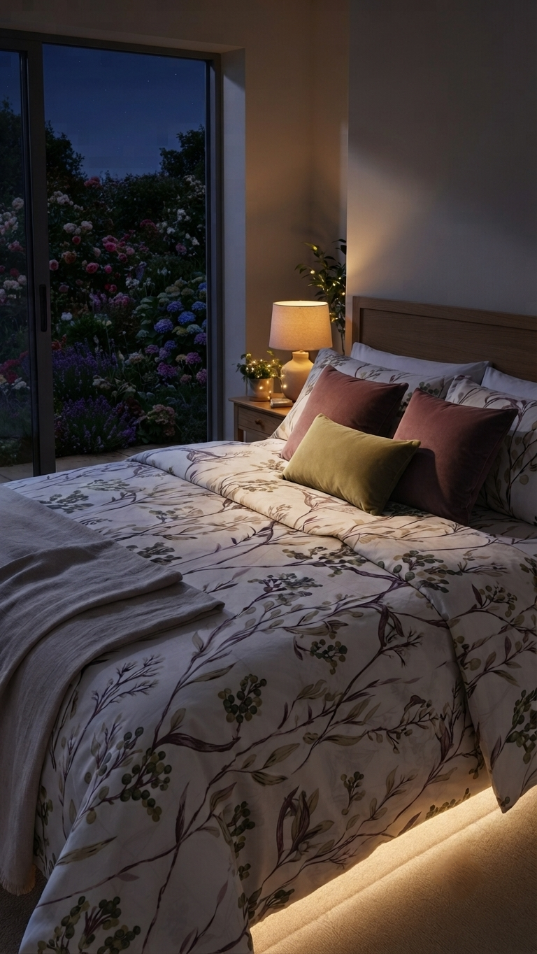 Whispering Flora bedsheet set (by The Woven Room)