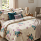 Lilac & Teal Vintage Floral bedsheet Set ( by The Woven Room)