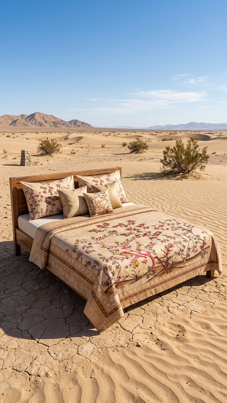 Desert Bloom Tree of Life Bedsheet Set (by The Woven Room)