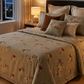 Olive Flora Premium Bedsheet (by The Woven Room)
