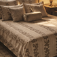 Vintage Sepia Flora Cotton Linen Bedsheet (by The Woven Room)
