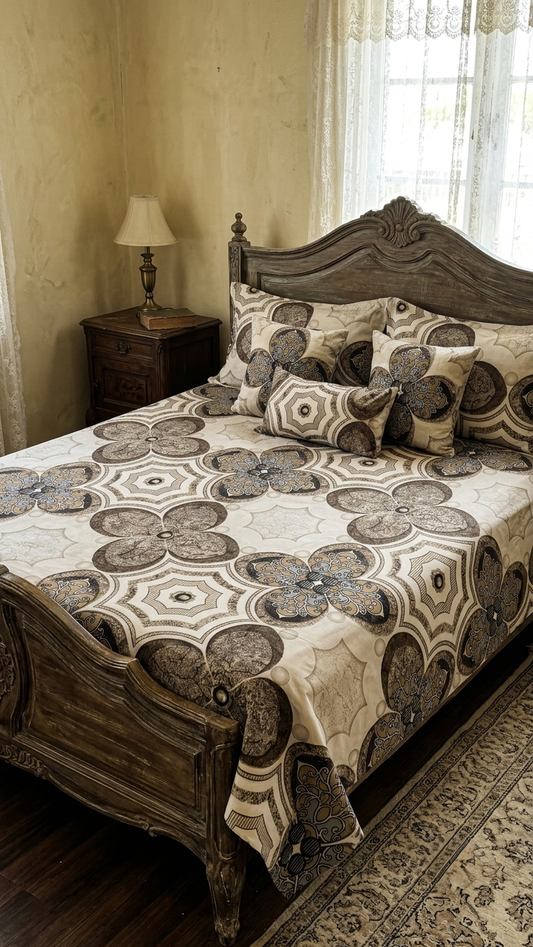 The Florentine Medallion Bedsheet Set (by The Woven Room)