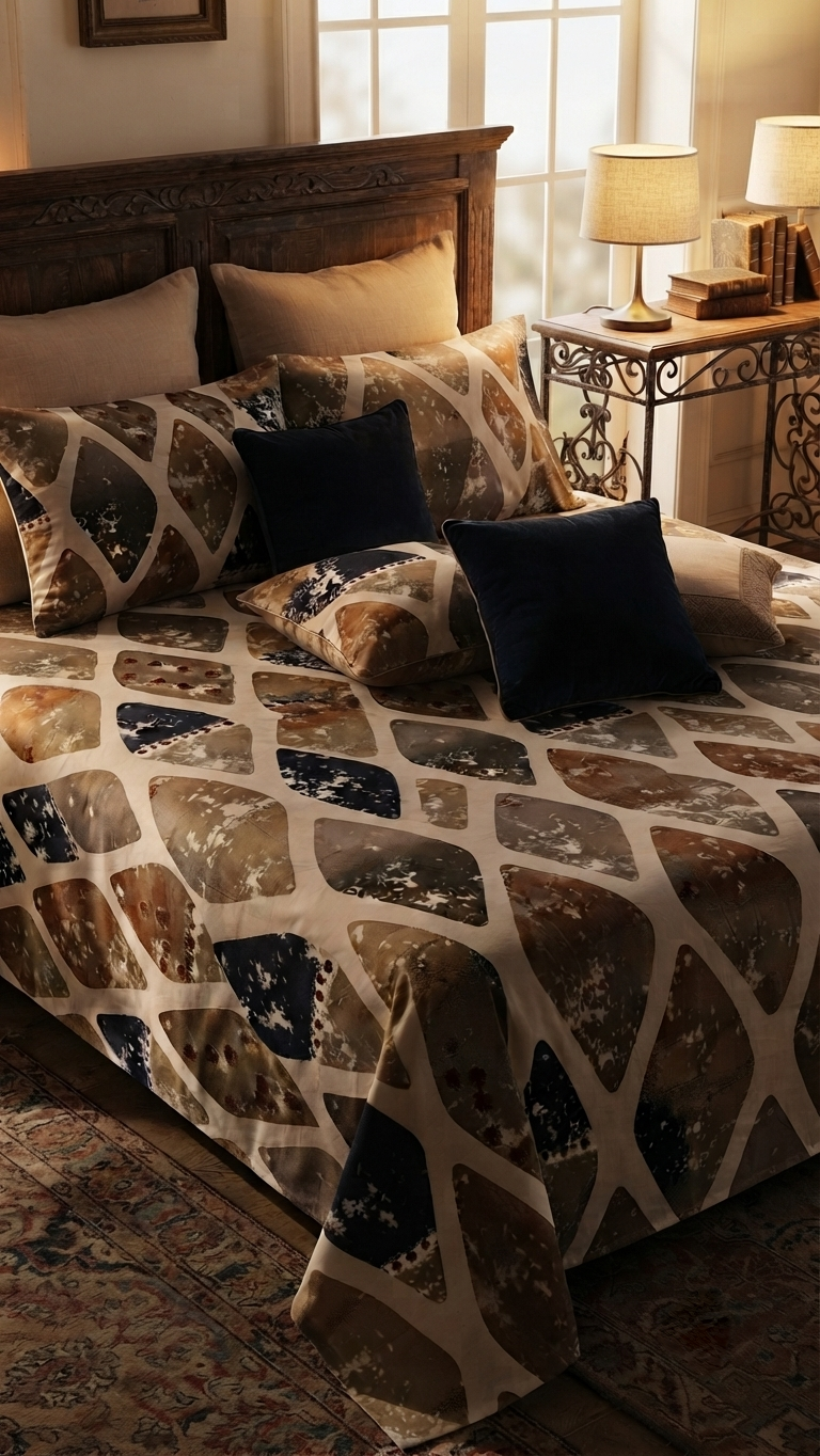 Terra Mosaic Pure Cotton Bed Sheet Set (by The Woven Room)