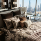 The Espresso Bloom Luxe Sateen Bed Set (by The Woven Room)