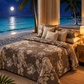 Mocha Rose Botanical Luxury Bed Sheet Set (by The Woven Room)
