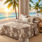 Mocha Rose Botanical Luxury Bed Sheet Set (by The Woven Room)