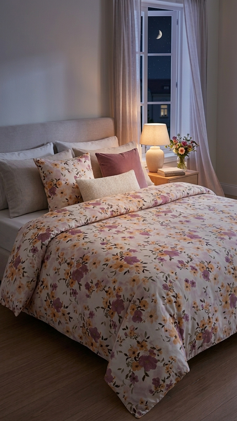 Meadow Mist Floral Cotton Bedding Set (by The Woven Room)