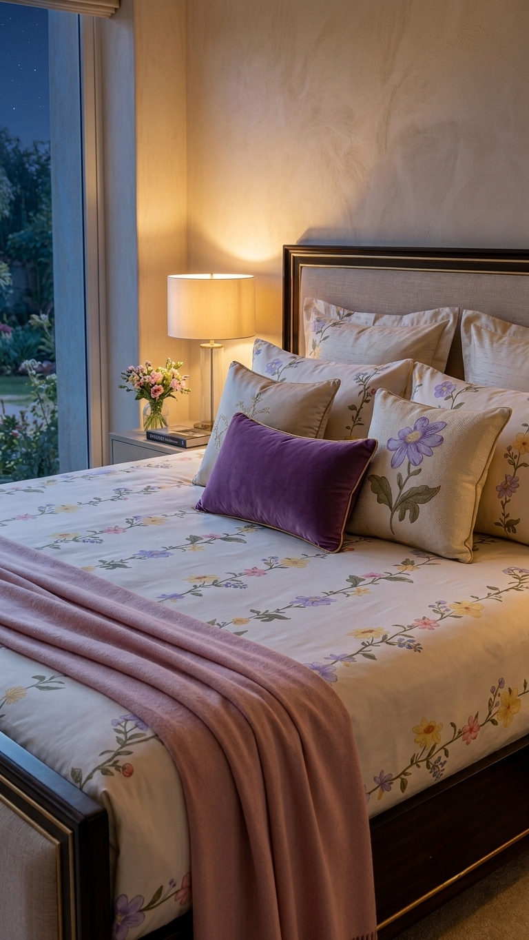 Meadow Blossom Sateen Bedsheet Set (by The Woven Room)