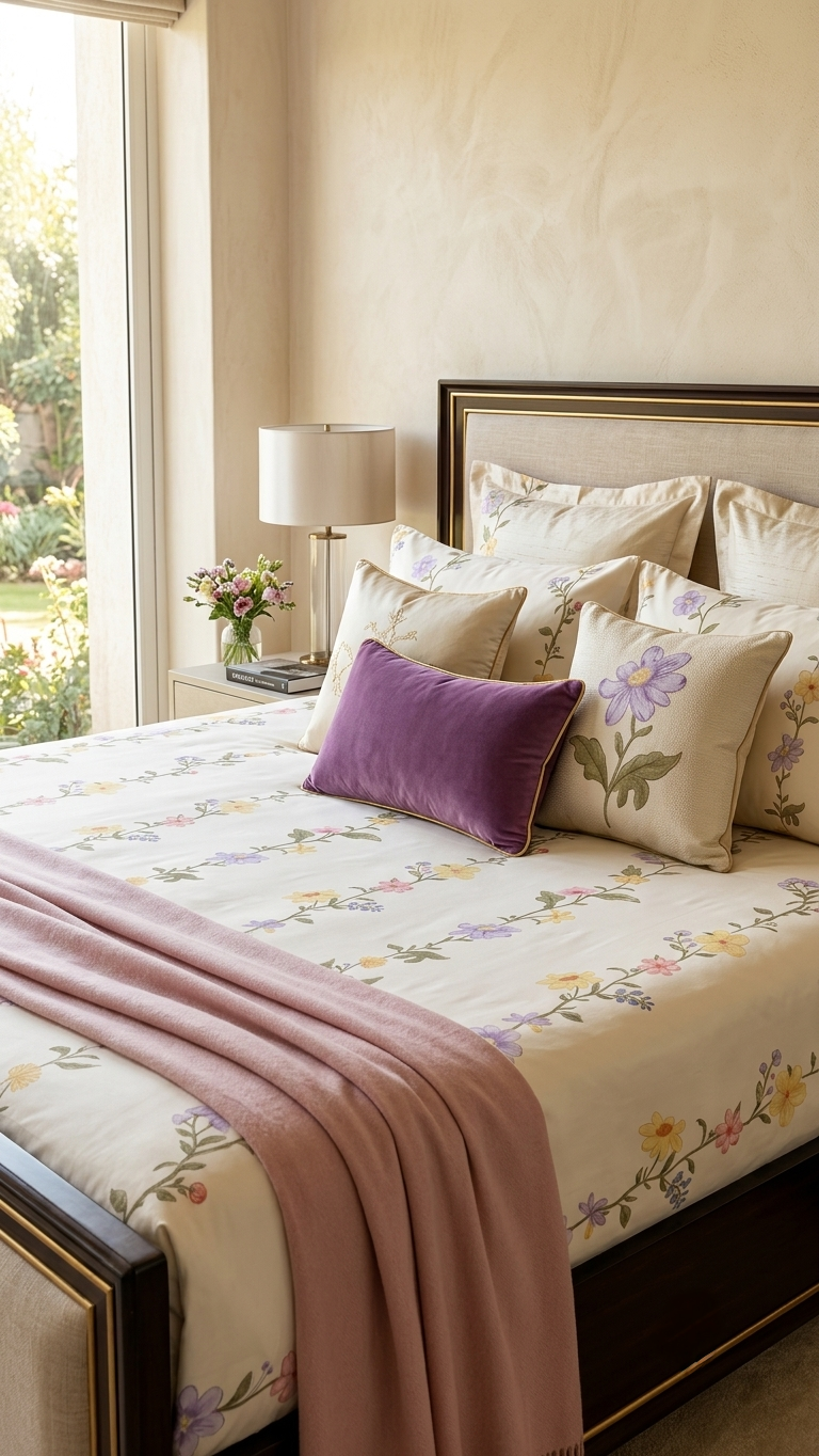 Meadow Blossom Sateen Bedsheet Set (by The Woven Room)