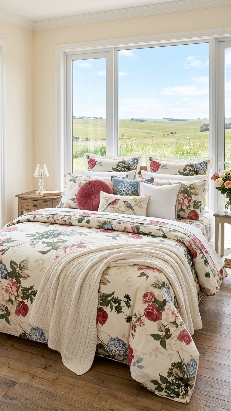 Somerset Garden Luxury Cotton Bedsheet (by The Woven Room)