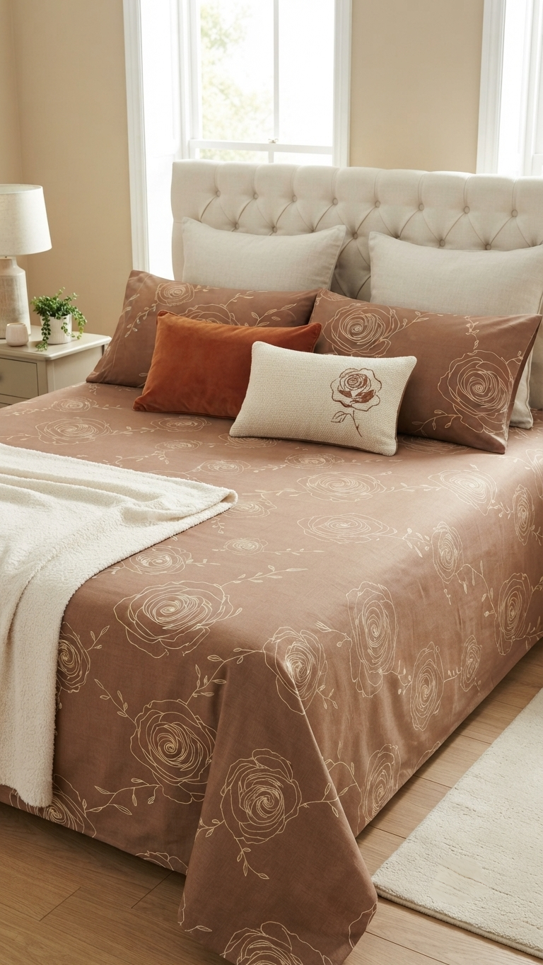 Cinnamon Bloom Luxury Bed Set (by The Woven Room)