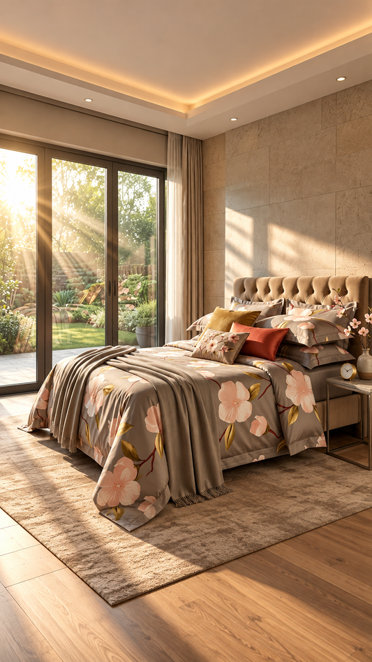 Magnolia Mist Sateen Bedding Collection (by The Woven Room)