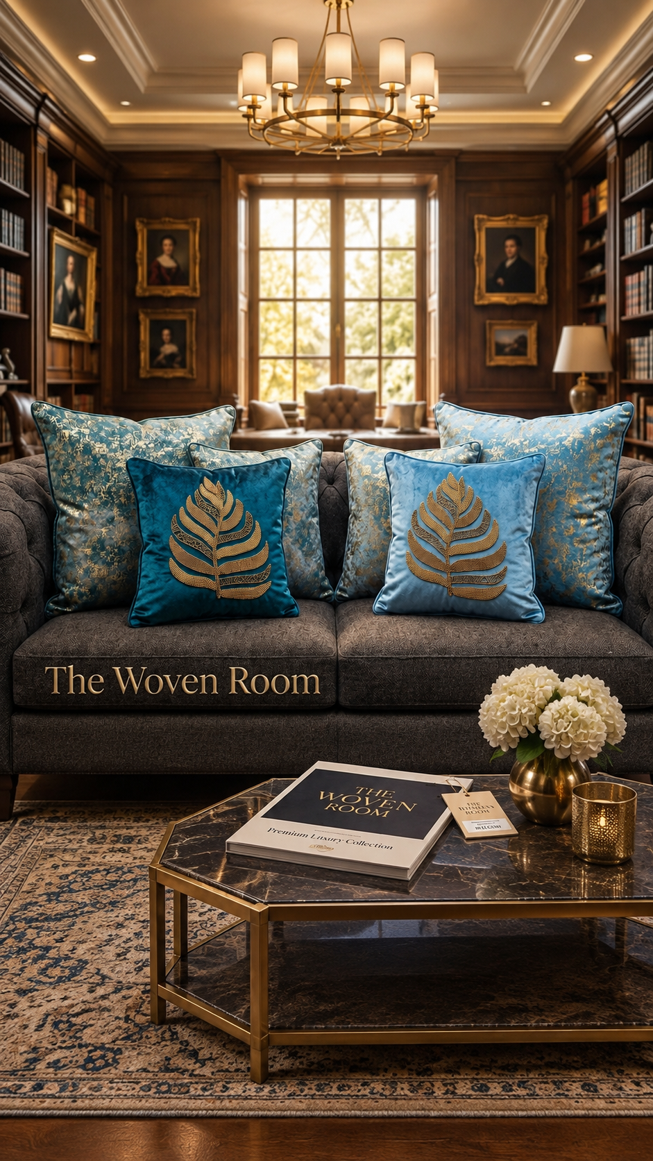 The Royal Foliage & Gilded Velvet Ensemble hand embroidered
