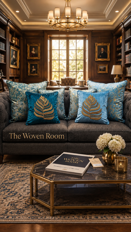 The Royal Foliage & Gilded Velvet Ensemble hand embroidered
