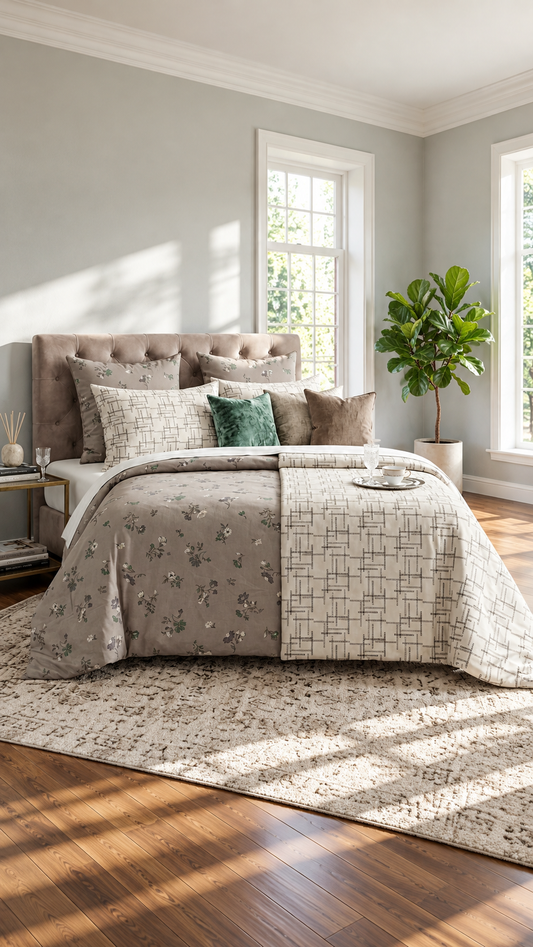Earthy Trellis Reversible Cotton Dohar